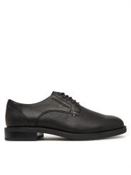 Tommy Hilfiger Półbuty Lth Mix Dress Hilfiger Shoe FM0FM06086 Czarny. Czarne buty wizytowe męskie Tommy Hilfiger, bez wzorów, ze skóry, bez obcasa, bez zapięcia. Za 649.99 zł.