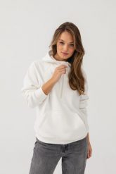 BLUZA VIVIEN ŚMIETANKOWA S - Flawless. Bluzy damskie Flawless, na zimę, s, bez wzorów, z bawełny, klasyczne, bez ramiączek, bez kaptura. Za 330.00 zł.