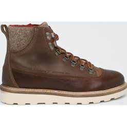 Gant - Buty. Brązowe botki męskie GANT, bez wzorów, z materiału, casualowe, z okrągłym noskiem, bez obcasa, bez zapięcia. W wyprzedaży za 449.90 zł.