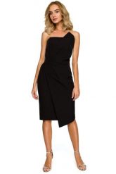 Sukienka wieczorowa ołówkowa z gorsetem asymetryczna czarna. Czarne sukienki damskie Sukienki.shop, l, bez wzorów, z elastanu, wizytowe, z asymetrycznym kołnierzem, bez ramiączek, asymetryczne. W wyprzedaży za 216.00 zł.