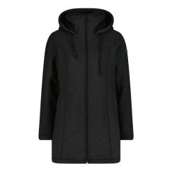Kurtka parka damska z odpinanym kapturem CMP. Czarne kurtki damskie CMP, na zimę, bez wzorów, z materiału, z kapturem. Za 390.25 zł.