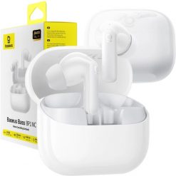 Słuchawki Baseus Baseus Bass BP1 NC In-Ear TWS Moon White. Białe słuchawki bezprzewodowe Baseus. Za 96.38 zł.