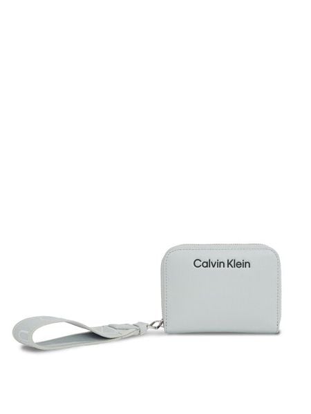 Calvin Klein Portfel Gracie K60K611688 Szary. Szare portfele damskie Calvin Klein, ze skóry. Za 239.99 zł.