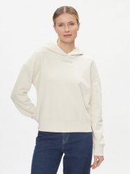 Calvin Klein Bluza Micro Logo K20K206631 Écru Regular Fit. Bluzy damskie Calvin Klein, s, bez wzorów, z bawełny, bez ramiączek, bez kaptura. Za 399.99 zł.