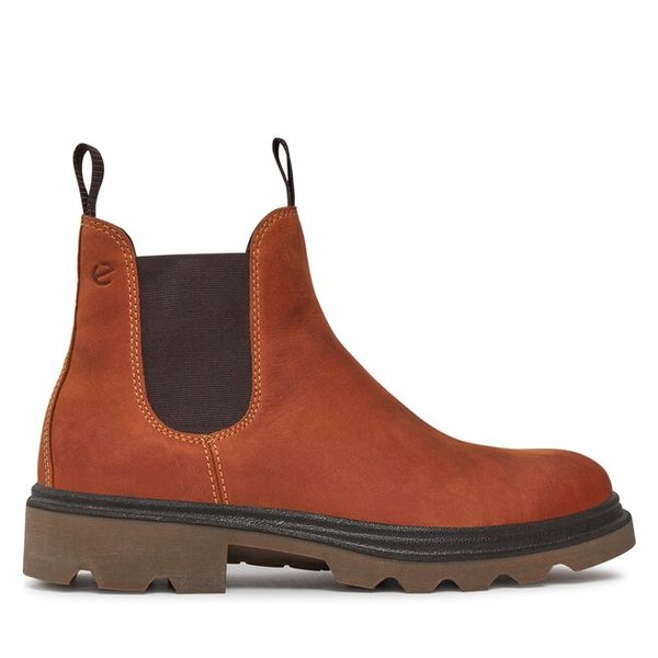 Sztyblety ECCO. Brązowe botki męskie ecco, bez wzorów, bez obcasa, bez zapięcia. Za 559.99 zł.