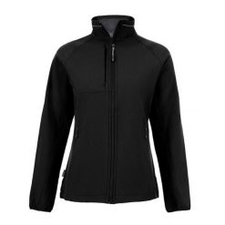 Kurtka Damska Expert Basecamp Soft Shell. Czarne kurtki sportowe damskie Craghoppers, bez wzorów, bez ramiączek, bez kaptura, trekkingowe. Za 329.99 zł.