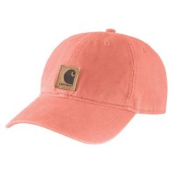Czapka z daszkiem Carhartt Odessa Cap P18. Czerwone czapki damskie Carhartt, bez wzorów, sportowe. Za 83.99 zł.
