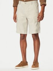 BOSS Szorty materiałowe Sisla 50559366 Szary jasny Relaxed Fit. Szare szorty męskie Boss, bez wzorów, ze lnu. Za 629.99 zł.