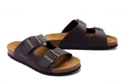 DR. BRINKMANN 600275-2 mokka DS, klapki profilaktyczne męskie. Klapki męskie Dr. Brinkmann, bez wzorów, bez zapięcia. Za 136.43 zł.