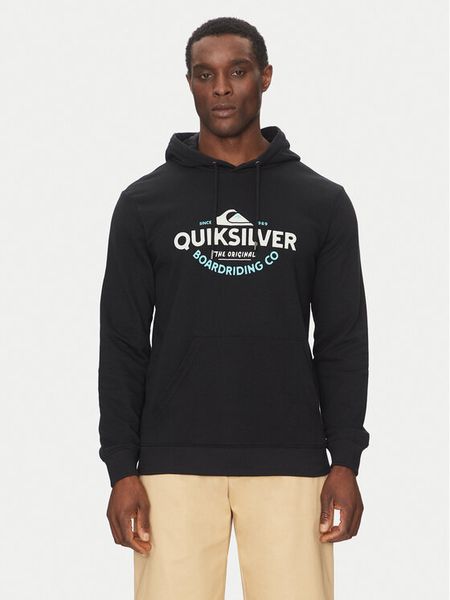 Quiksilver Bluza EQYFT05089 Czarny Regular Fit. Czarne bluzy męskie Quiksilver, m, bez wzorów, z bawełny, bez ramiączek, bez kaptura. Za 219.99 zł.