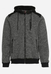Czarna Sportowa Bluza z Kapturem i Zasuwanymi Kieszeniami Lirriel. Czarne bluzy sportowe męskie Born2be, l, bez wzorów, z jeansu, z kapturem. Za 89.99 zł.