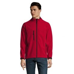 Kurtka Męska Relax Soft Shell. Zielone kurtki męskie SOL'S, m, bez wzorów, sportowe, bez kaptura. Za 259.99 zł.