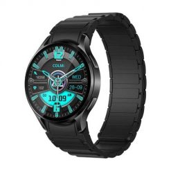 Smartwatch Colmi i28 Ultra z magnetycznym paskiem (czarny). Czarne, cyfrowe smartbandy Colmi, bez wzorów, ze skóry. Za 179.00 zł.