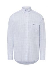 Gant koszula casual Mężczyźni Regular Fit Bawełna niebieski, L. Niebieskie koszule męskie GANT, l, bez wzorów, z bawełny, biznesowe, bez kołnierzyka, bez ramiączek. Za 499.95 zł.
