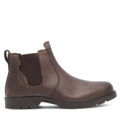 Sztyblety Lasocki. Brązowe botki męskie Lasocki, bez wzorów, bez obcasa, bez zapięcia. Za 139.99 zł.