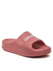 Lacoste Klapki Serve Slide 2.0 747CFA0020 Różowy. Czerwone klapki damskie Lacoste, bez wzorów, z syntetyku, bez obcasa, bez zapięcia. Za 169.99 zł.