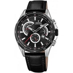 Festina Chrono Sport 20201/4. Czarne zegarki sportowe Festina, bez wzorów. W wyprzedaży za 725.00 zł.