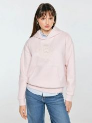 Bluza damska z kapturem i haftowanym logo różowa afraja 600. Czerwone bluzy damskie BIG STAR, l, bez wzorów, z dzianiny, bez ramiączek, z kapturem. Za 249.99 zł.