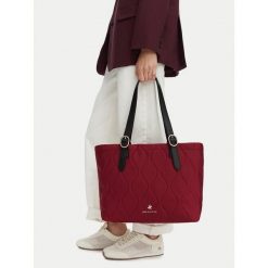 Torebka Beverly Hills Polo Club. Czerwone shopperki damskie Beverly Hills Polo Club, bez wzorów, bez dodatków. Za 199.99 zł.