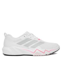Buty na siłownię adidas. Białe obuwie sportowe damskie Adidas, bez wzorów, bez zapięcia, na fitness i siłownię. Za 299.99 zł.