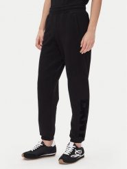 DKNY Sport Spodnie dresowe DP5P3585 Czarny Regular Fit. Czarne spodnie dresowe damskie DKNY Sport, bez wzorów, z bawełny, sportowe. Za 179.99 zł.
