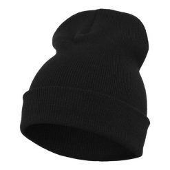 Organiczna Długa Czapka Heavyweight. Czarne czapki damskie FLEXFIT, bez wzorów. Za 136.99 zł.