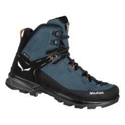 Buty trekkingowe Salewa MTN Trainer 2 Mid GTX. Niebieskie trekkingi męskie Salewa, z gore-texu, bez zapięcia. Za 1,050.50 zł.