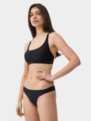 4F Góra od bikini z materiałów z recyklingu damska XS. Niebieskie bikini 4F, xs, bez wzorów, z materiału. W wyprzedaży za 19.99 zł.
