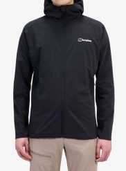 Kurtka softshell męska Berghaus Ridge Roamer Lite Jkt. Czarne kurtki męskie Berghaus, m, bez wzorów, z materiału, bez kaptura, trekkingowe. Za 588.49 zł.