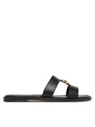 MICHAEL Michael Kors Klapki Ering Flat 40S6ERFS2L Czarny. Czarne klapki damskie MICHAEL Michael Kors, bez wzorów, ze skóry, bez obcasa, bez zapięcia. Za 529.99 zł.