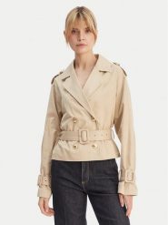 Guess Trencz W6GL21 W1954 Beżowy Regular Fit. Brązowe płaszcze damskie Guess, xxl, z aplikacjami, z syntetyku, bez kołnierzyka, bez kaptura. Za 694.99 zł.