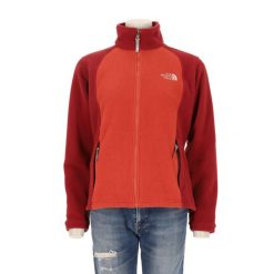 Second life - Damska czerwona kurtka TNF Red Fleece - Stan bardzo dobry. Czerwone kurtki sportowe damskie The North Face, m, bez wzorów, z materiału, bez ramiączek, bez kaptura, trekkingowe. Za 170.36 zł.