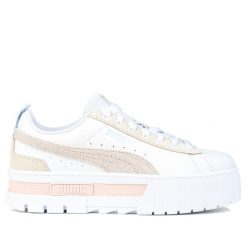 Buty damskie trampki sportowe Puma MAYZE MIX. Białe trampki i tenisówki damskie Puma, bez wzorów, z gumy, bez zapięcia. Za 571.00 zł.