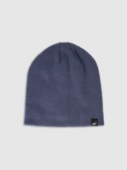 4F Czapka zimowa męska - granatowa M. Niebieskie czapki męskie 4F, na zimę, bez wzorów, z materiału. Za 39.99 zł.