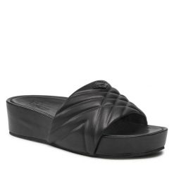 Klapki Dune London. Brązowe klapki damskie Dune London, bez wzorów, bez obcasa, bez zapięcia. Za 429.99 zł.