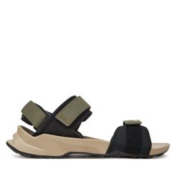 Sandały adidas. Brązowe sandały męskie Adidas, bez wzorów, sportowe, bez zapięcia. Za 219.99 zł.