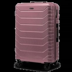 Walizka duża Wings CRAKE 28" ROSE GOLD. Czerwone walizki damskie Wings, bez wzorów, z materiału, duże. Za 349.90 zł.