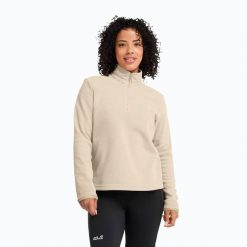 Bluza polarowa damska Jack Wolfskin Taunus 100 Full Zip. Brązowe bluzy damskie Jack Wolfskin, l, bez wzorów, z materiału, bez ramiączek, bez kaptura. Za 219.99 zł.