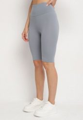 Jasnoniebieskie Casualowe Szorty Typu Kolarki Lidessa. Niebieskie szorty damskie Born2be, bez wzorów, eleganckie. Za 19.99 zł.
