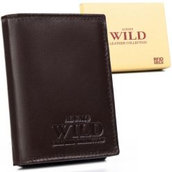 Portfel skórzany Always Wild N4-P-SCR brązowy. Brązowe portfele męskie Always Wild, bez wzorów, ze skóry. Za 37.99 zł.