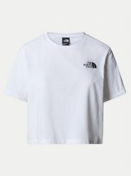 The North Face T-Shirt Simple Dome NF0A87U4 Biały Relaxed Fit. Białe t-shirty damskie The North Face, s, bez wzorów, z bawełny, bez kołnierzyka, bez ramiączek. Za 79.99 zł.