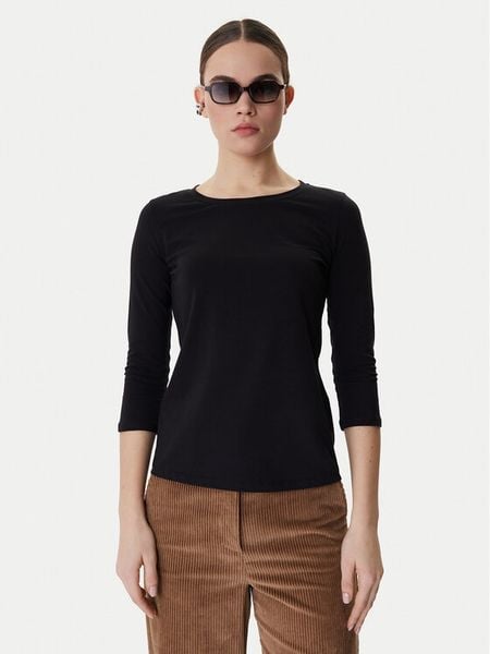 Weekend Max Mara Bluzka Multia 2615971011 Czarny Regular Fit. Czarne bluzki damskie Weekend Max Mara, s, bez wzorów, z bawełny, bez kołnierzyka, bez ramiączek. Za 189.99 zł.