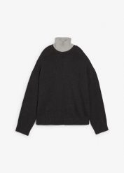 Sweter z czystej bawełny. Szare swetry nierozpinane damskie bonprix, bez wzorów, z bawełny, bez kołnierzyka, bez ramiączek. Za 122.99 zł.