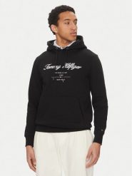Tommy Hilfiger Bluza Script Logo MW0MW33631 Czarny Regular Fit. Czarne bluzy męskie Tommy Hilfiger, m, bez wzorów, z syntetyku, bez ramiączek, bez kaptura. Za 329.99 zł.
