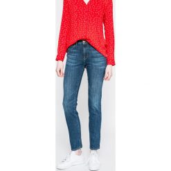 Wrangler - Jeansy. Niebieskie jeansy damskie Wrangler, bez wzorów, z bawełny. W wyprzedaży za 139.90 zł.