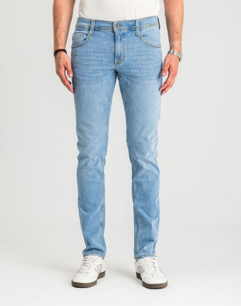 Męskie Spodnie Jeansowe Mustang Style Oregon Tapered Denim Blue 1017123 5000 401. Niebieskie jeansy męskie Mustang, z bawełny. Za 199.99 zł.