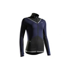 Bluza do biegania KIPRUN WARM damska. Czarne bluzy damskie KALENJI, bez wzorów, z elastanu, bez ramiączek, bez kaptura. Za 99.99 zł.