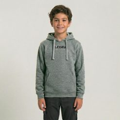 Junior Bluza Spalato z kapturem Szary Melanż. Czarne bluzy damskie Legea, xs, bez wzorów, z bawełny, sportowe, bez ramiączek, bez kaptura. Za 180.00 zł.
