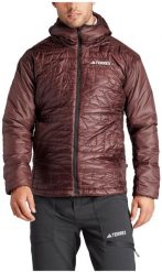 Kurtka ocieplana adidas TERREX Xperior Varilite PrimaLoft Hooded Jacket - shadow brown. Brązowe kurtki męskie Adidas, m, bez wzorów, bez kaptura. Za 930.50 zł.