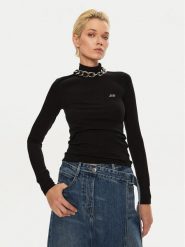 Miss Sixty Bluzka 6L3SJ3810000 Czarny Regular Fit. Czarne bluzki damskie Miss Sixty, l, bez wzorów, z lyocellu, bez kołnierzyka, bez ramiączek. Za 219.99 zł.